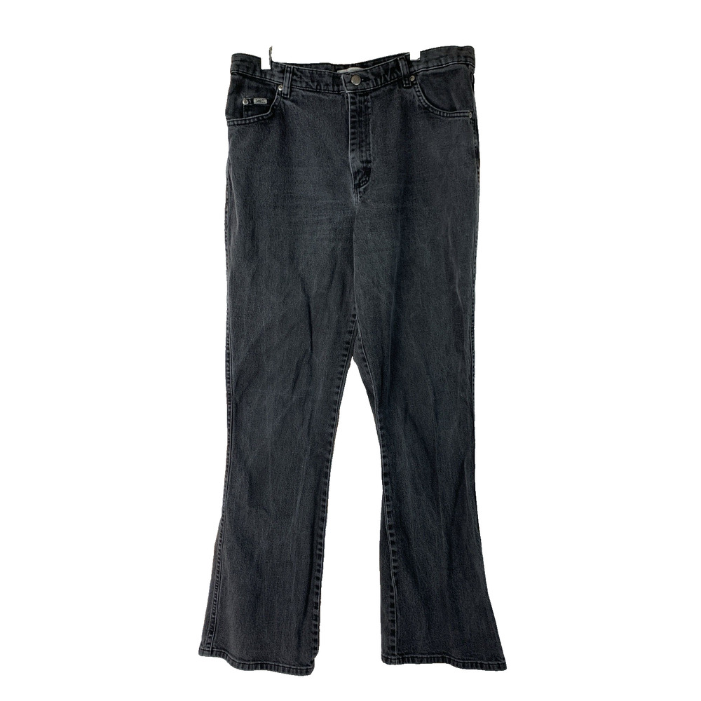 Lee Jeans Womens 16 Long Black Relaxed Bootcut High Rise At The Waist